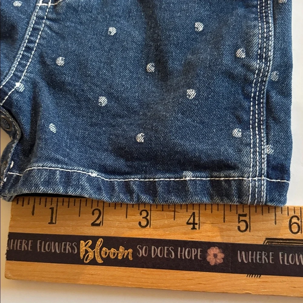 Carhart denim polka dot shortails 12 M Denim Carhart Baby Overall Shorts 12M